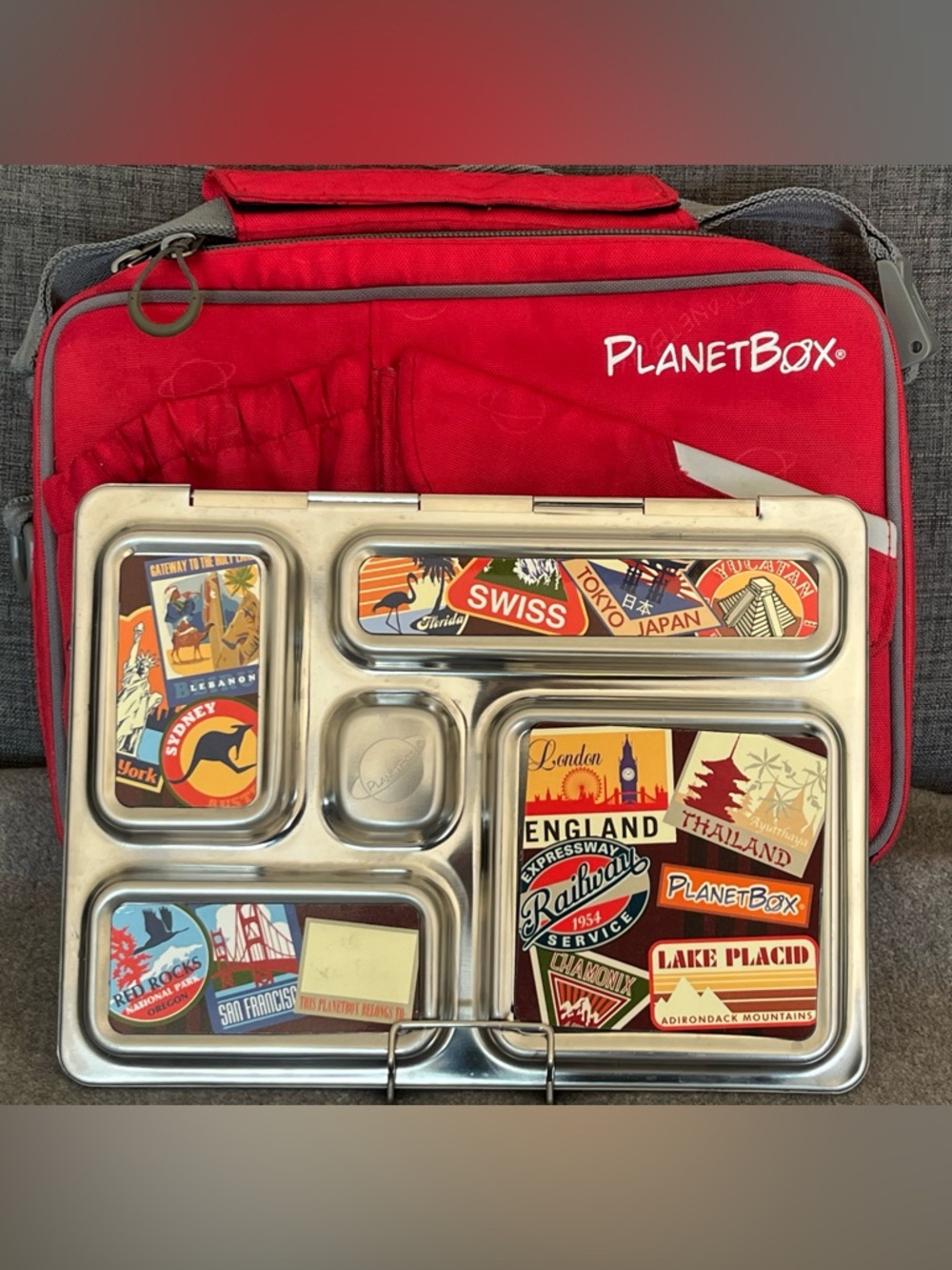 PlanetBox Rover Toxic-Free Stainless Steel Lunchbox, Insulated Case, & Magnets